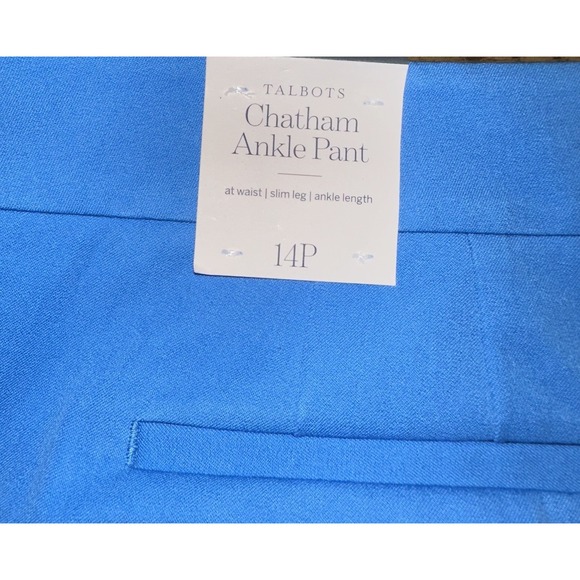 Talbots Bright Blue Ankle Pants - Picture 6 of 12